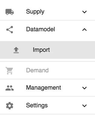 Datamodel import