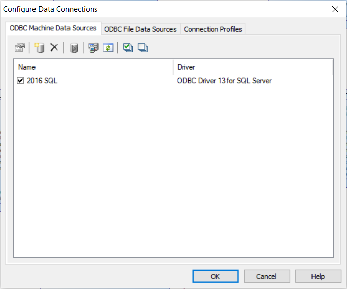Configure data connections