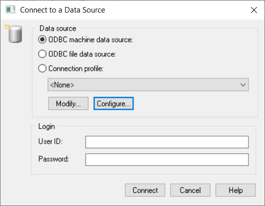 Connect to a data source