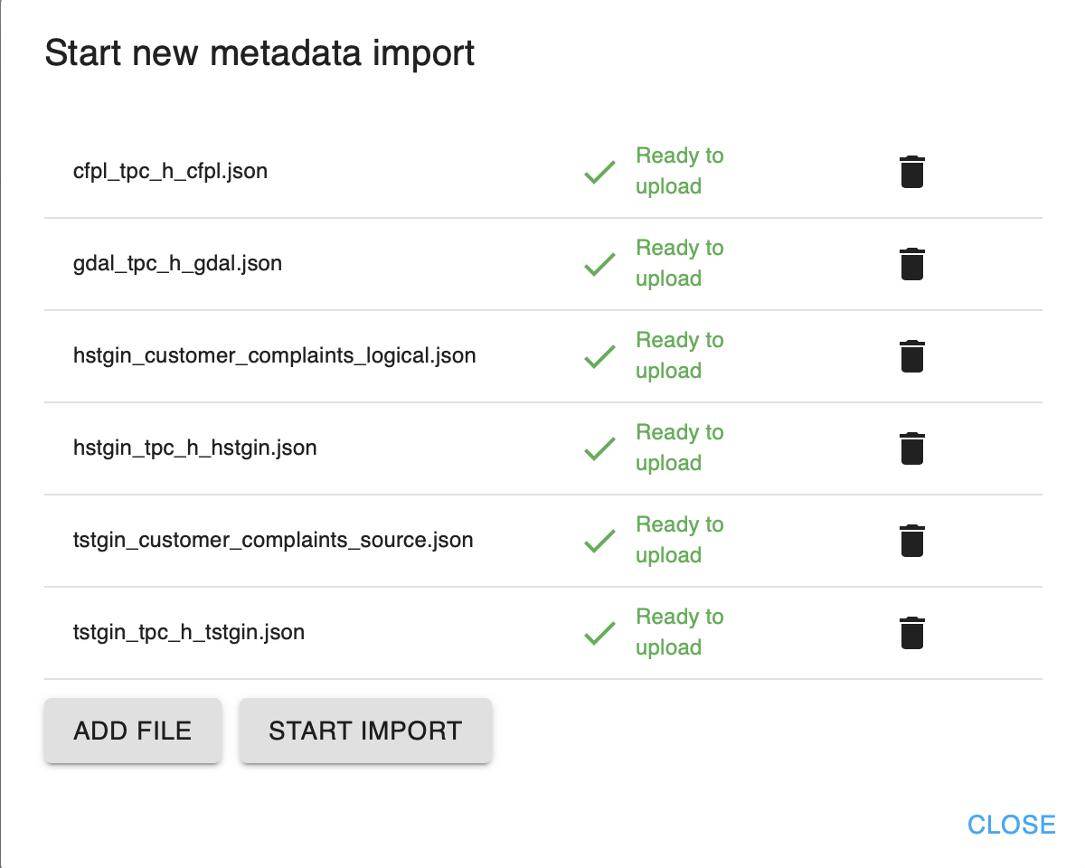 Add files or import