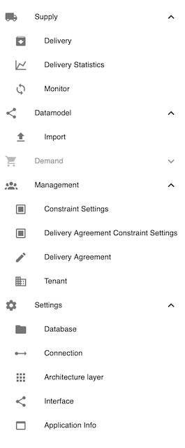 menu delivery agreement constraint settings