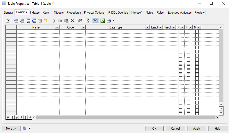 Tab Columns