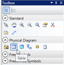 Create Table in PowerDesigner