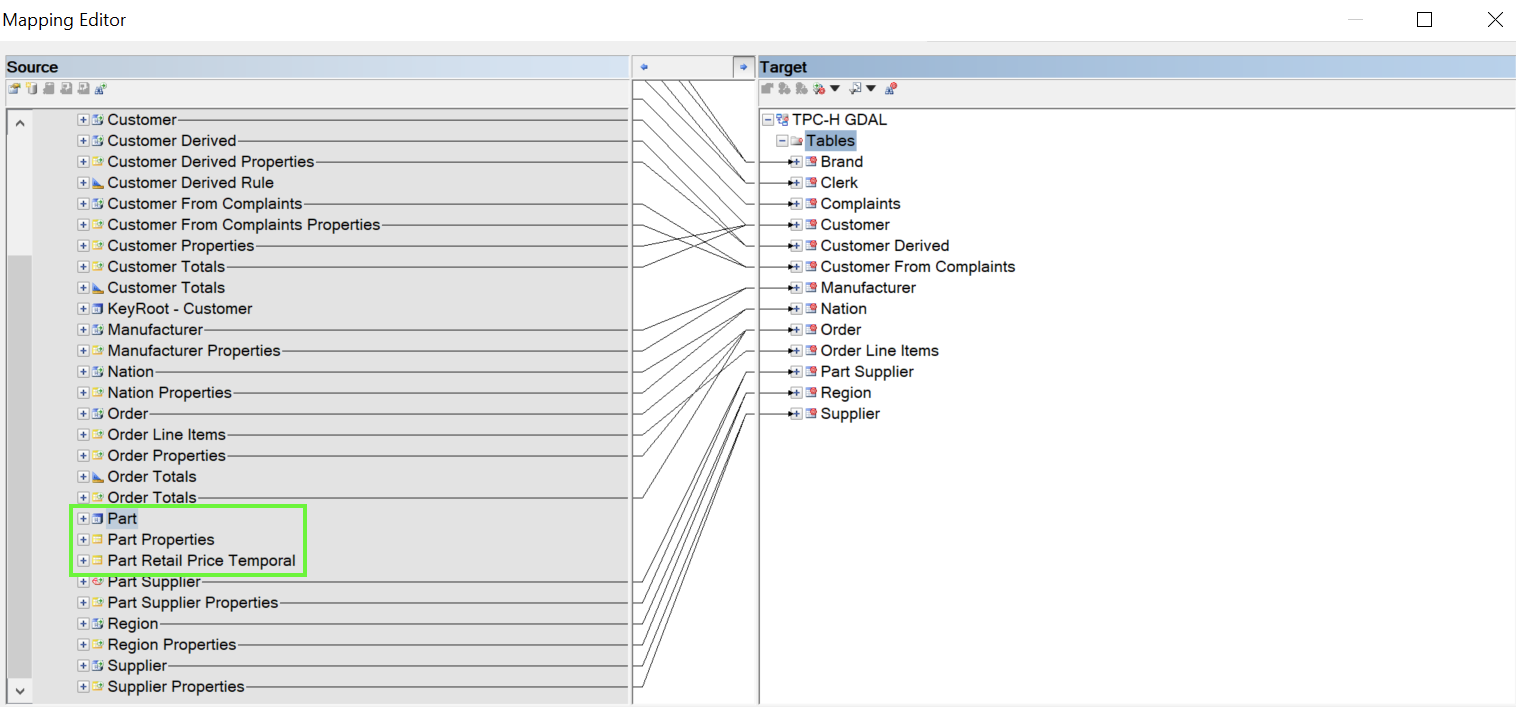 Mapping editor