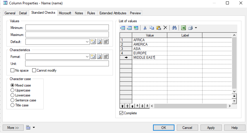 Enumeration in Region Nbr