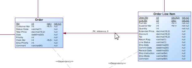 Double click on the reference arrow