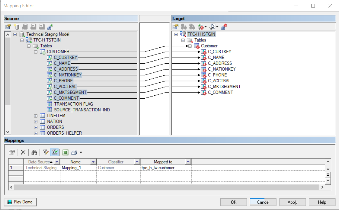 Attributes added to table