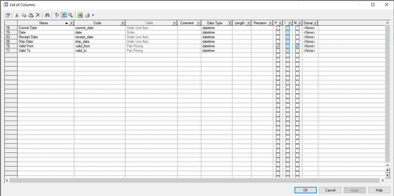 Filter specific data type