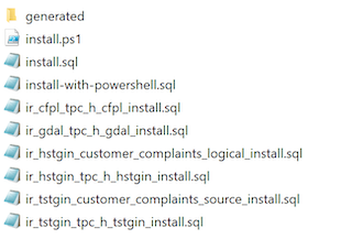 Exported files in main folder