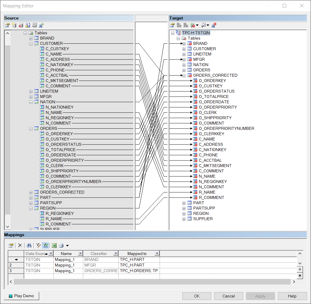 Mappings helper entity