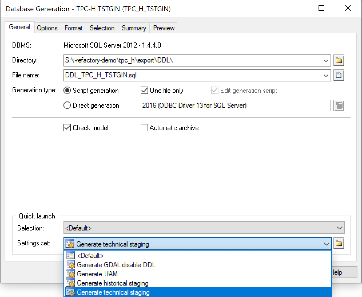 Apply changed settings set