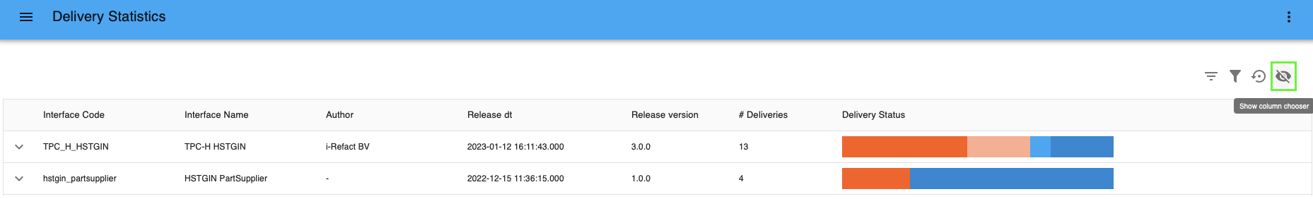 Show column chooser